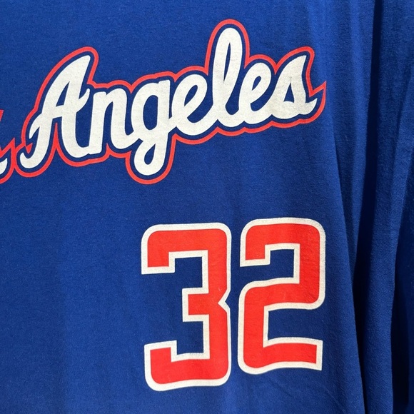 Blake Griffin LA Clippers Adidas NBA T-Shirt 2XL #32 Blue Basketball Jersey Tee - Picture 6 of 10